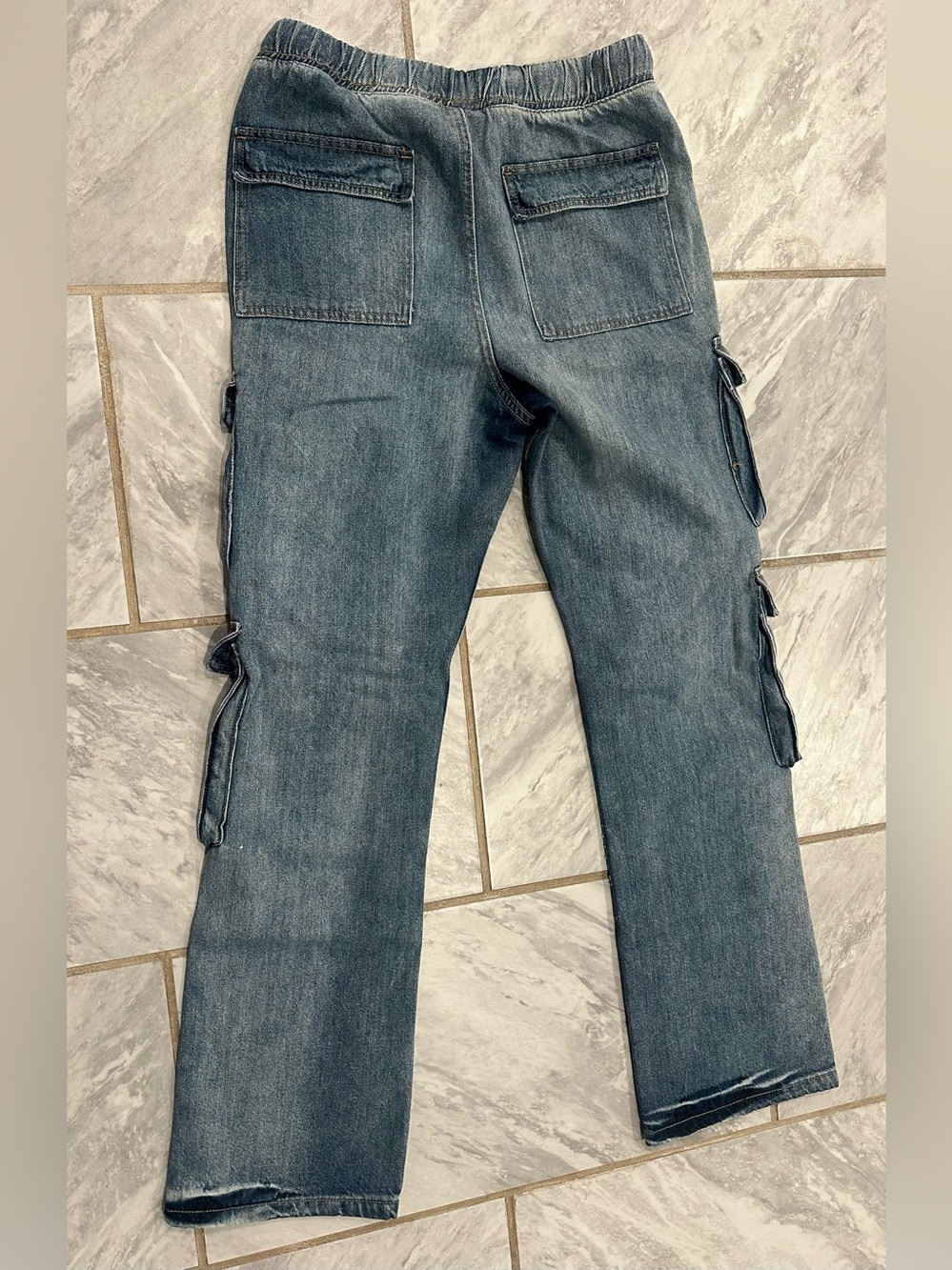 NWT Nova Men Stacked Slim Flare Cargo E-Waist Cargo Jeans Size Small 32L - Picture 2 of 8